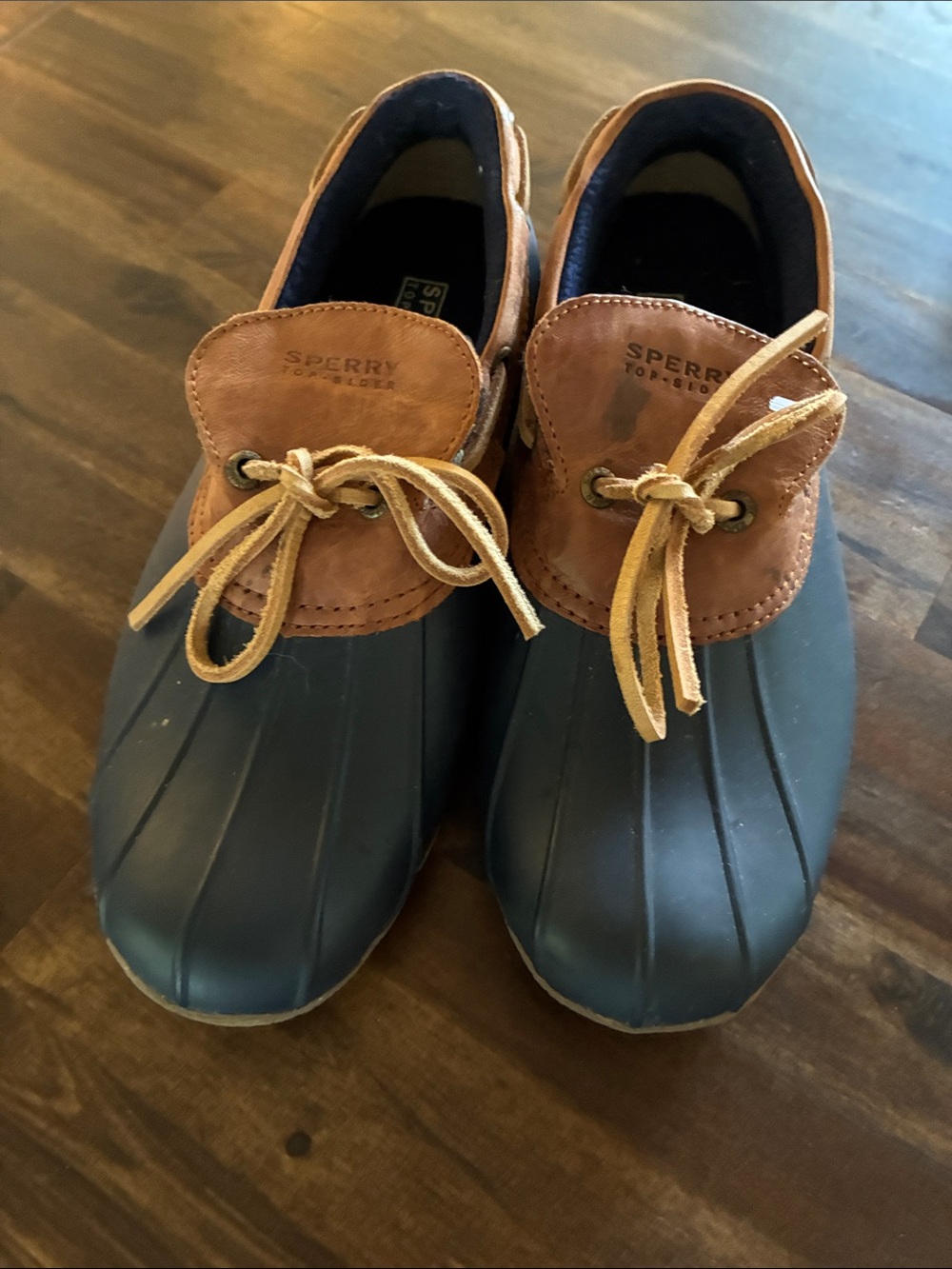 Sperry Black(?) Brown Duck Boat Shoes - 8